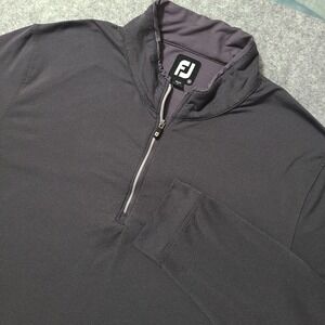 FootJoy 1/4 Zip Pullover Mens Medium Gray‎ Long Sleeve Golf Shirt